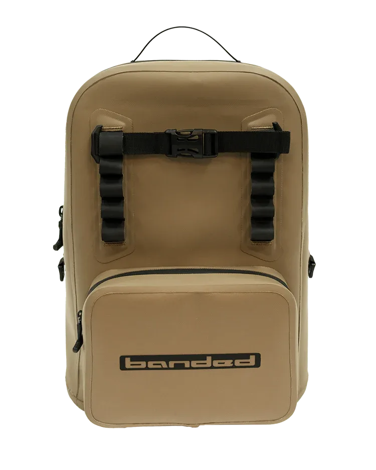 Banded Backwater welded backpack in Marsh Brown.