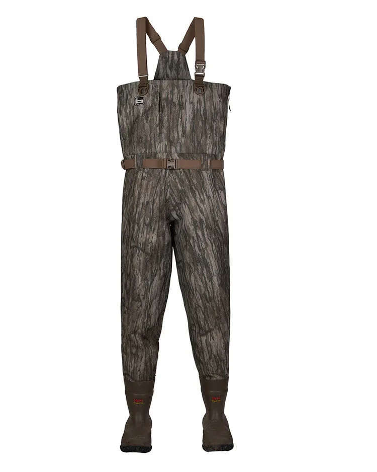 Banded insulated wader in Mossy Oak Bottomland.
