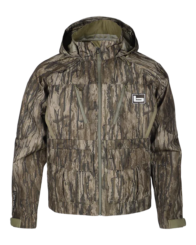 Banded Black Label Elite rain wader shell in Mossy Oak Bottomland.