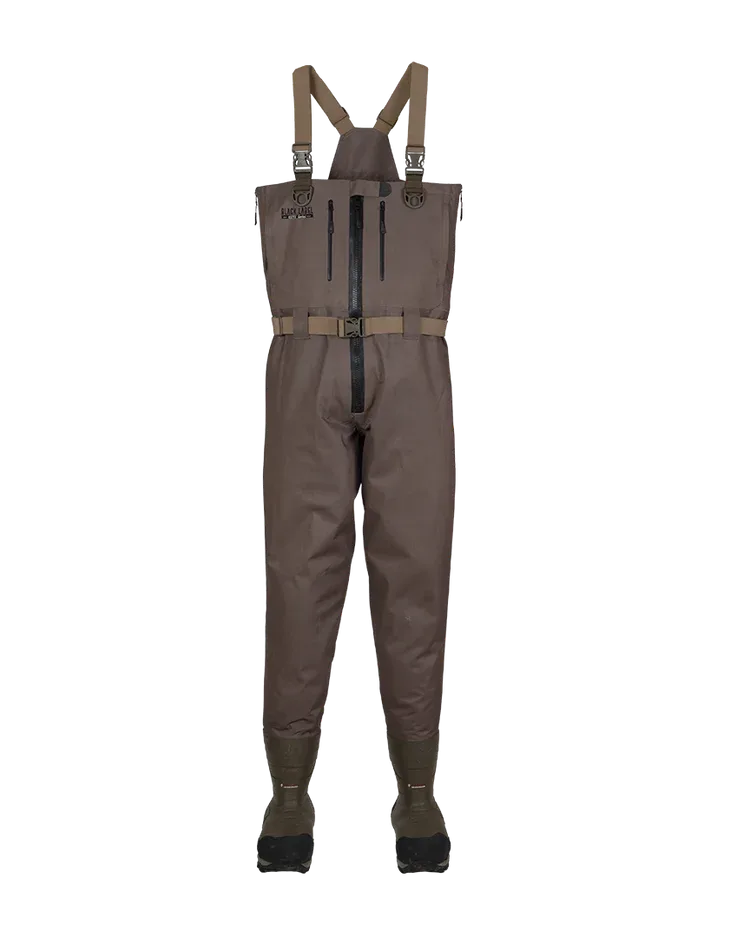 Banded Black Label Elite uninsulated zipper wader in brown.